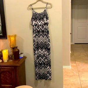 Black and white maxi dress